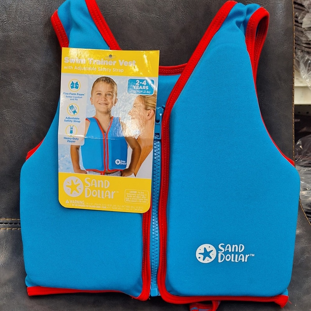 Swim Trainer Vest Adjustable Safety Straps  -  Boys and girls